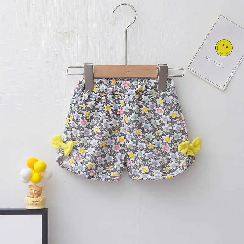 Nueva moda de verano, ropa para niñas, chaleco bonito de dibujos animados, pantalones cortos, 2 unids/set, traje deportivo para niños, trajes, chándales para niños