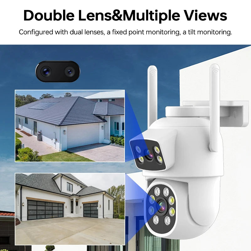 4MP Ptz Camera 360 Degree Fixed Lens IP Network Camera Color Night Vision Human Detection Eseecloud App