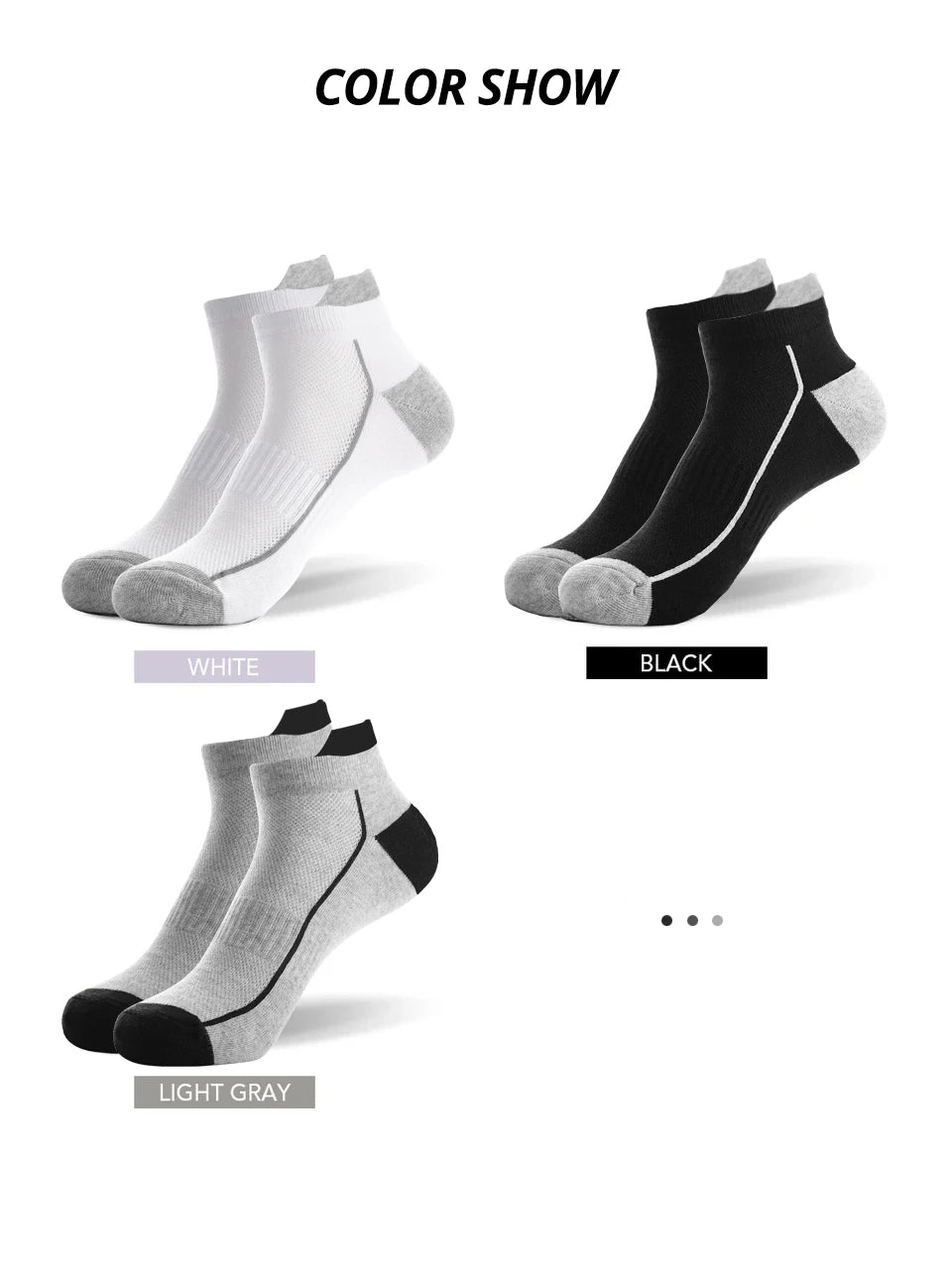5 pares de calcetines de algodón orgánico para hombre, calcetines tobilleros de malla fina de punto, calcetines cortos transpirables de secado rápido para fitness de verano para ciclismo de talla grande