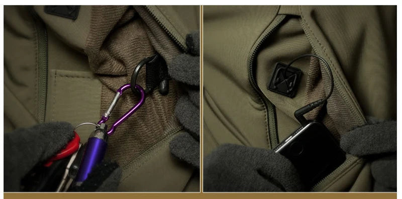 Chaqueta de Piel de Tiburón a la Moda 2024, Chaqueta Táctica Impermeable y Cortavientos para Hombre, Chaqueta con Capucha
