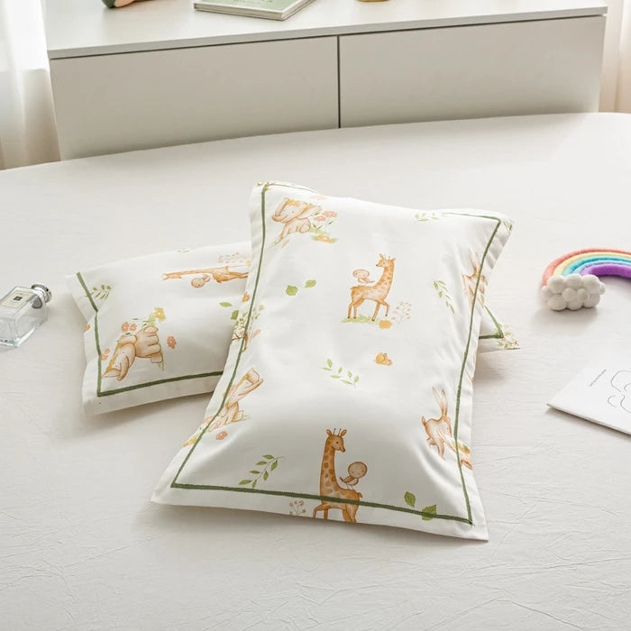 Cartoon Pillowcase for Children 30*50cm 40*60cm Eco-friendly Sleeping Pillow Cover Organic Cotton Printed Home Kids Pillowcase