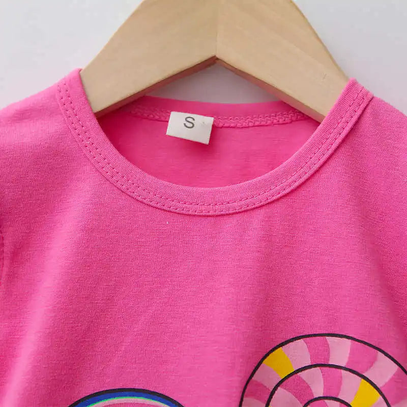 Nueva moda de verano, ropa para niñas, chaleco bonito de dibujos animados, pantalones cortos, 2 unids/set, traje deportivo para niños, trajes, chándales para niños