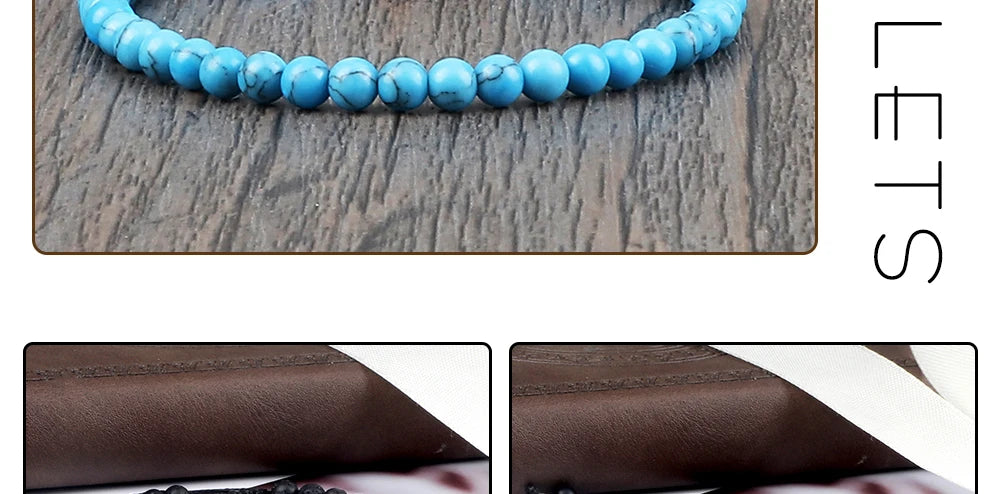 Pulsera ajustable de cuentas de Chakra de 4mm, Mini ágatas de piedra Natural, pulseras y brazaletes con cuentas de ojo de tigre de Lava, joyería de regalo para hombres y mujeres