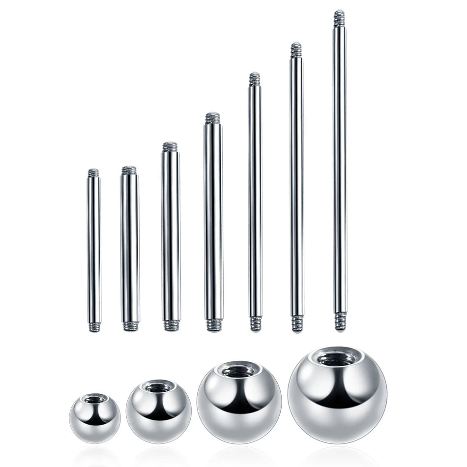 1 unidad G23 de titanio, barra recta, anillos para lengua, Piercing de hélice, tabique, pendiente de barra Industrial, Piercing, joyería corporal Sexy