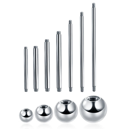 1 unidad G23 de titanio, barra recta, anillos para lengua, Piercing de hélice, tabique, pendiente de barra Industrial, Piercing, joyería corporal Sexy