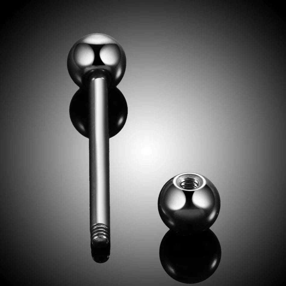 1 unidad G23 de titanio, barra recta, anillos para lengua, Piercing de hélice, tabique, pendiente de barra Industrial, Piercing, joyería corporal Sexy