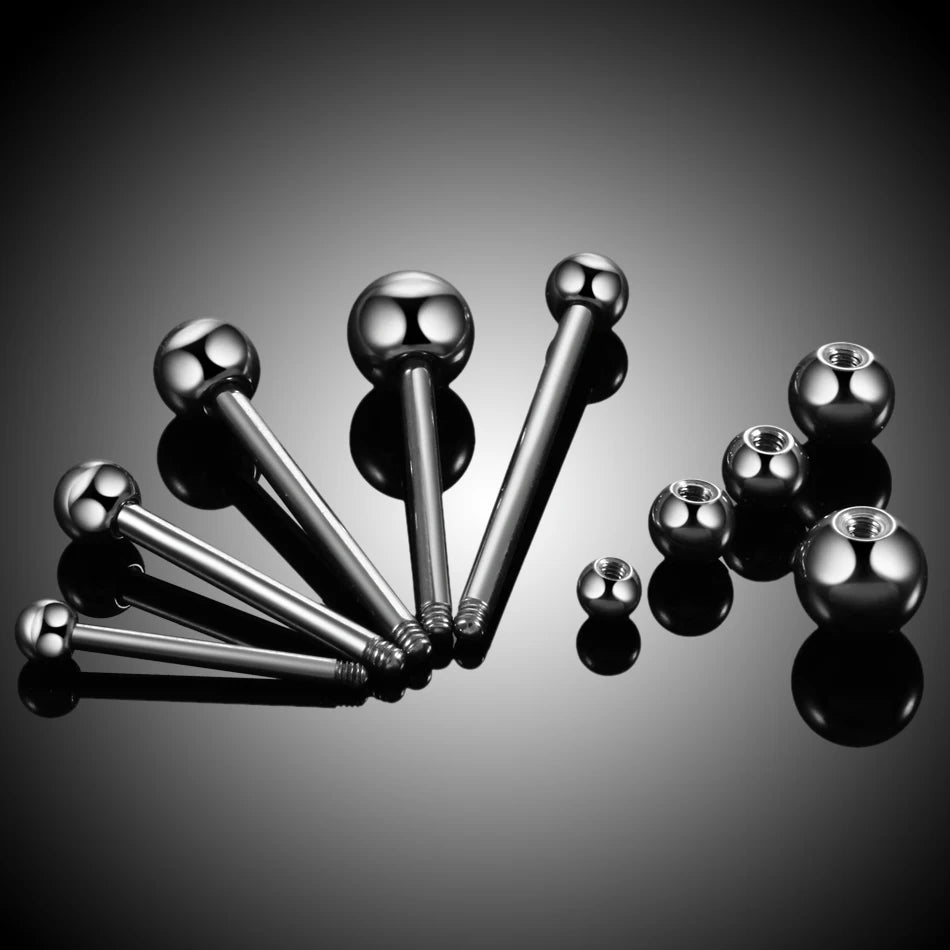 1 unidad G23 de titanio, barra recta, anillos para lengua, Piercing de hélice, tabique, pendiente de barra Industrial, Piercing, joyería corporal Sexy