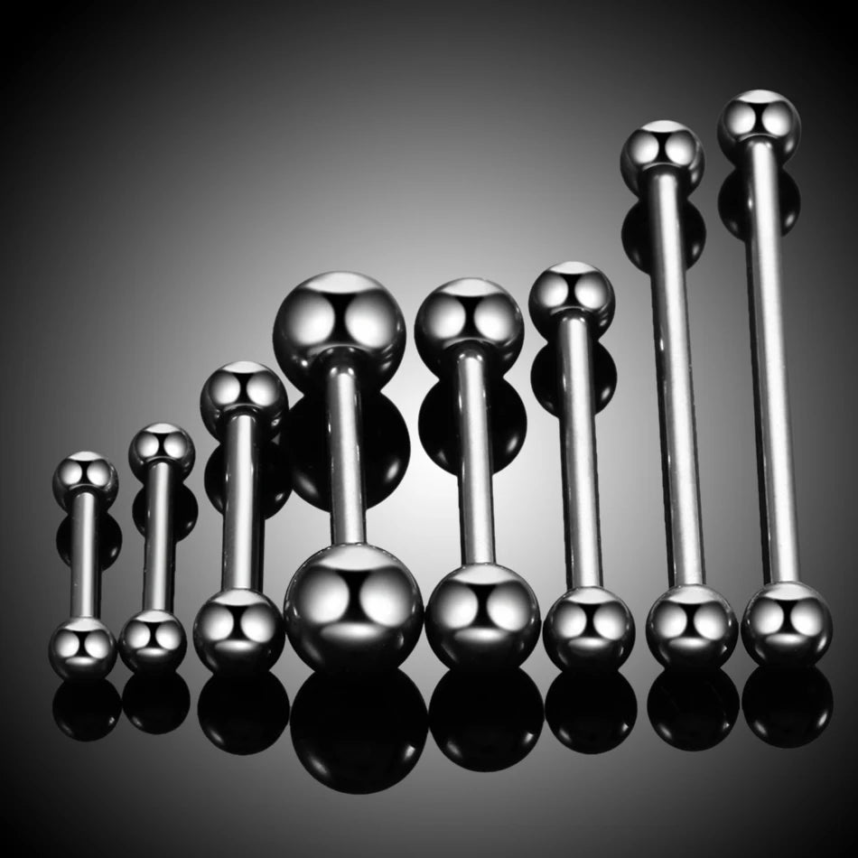 1 unidad G23 de titanio, barra recta, anillos para lengua, Piercing de hélice, tabique, pendiente de barra Industrial, Piercing, joyería corporal Sexy