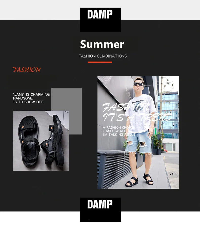 Sandalias de alta calidad, sandalias de playa para hombre, zapatos informales cómodos, sandalias ligeras de verano de talla grande para hombre, cómodas sandalias romanas