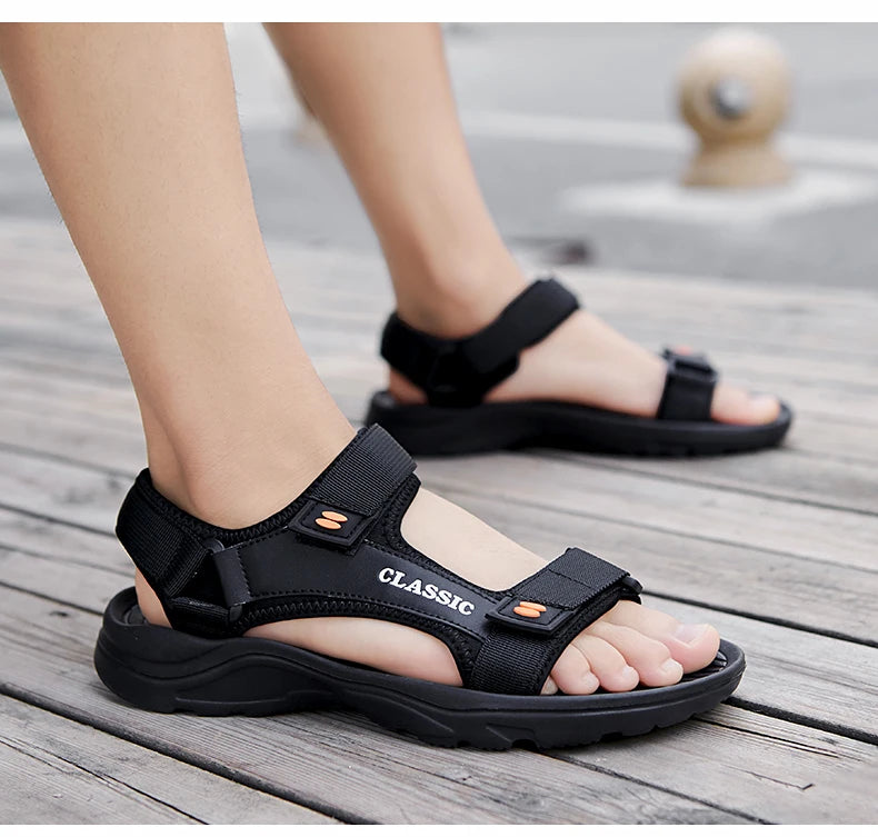 Sandalias de alta calidad, sandalias de playa para hombre, zapatos informales cómodos, sandalias ligeras de verano de talla grande para hombre, cómodas sandalias romanas