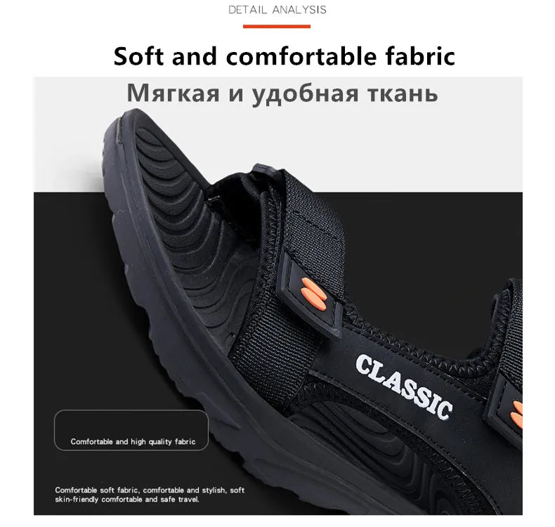 Sandalias de alta calidad, sandalias de playa para hombre, zapatos informales cómodos, sandalias ligeras de verano de talla grande para hombre, cómodas sandalias romanas