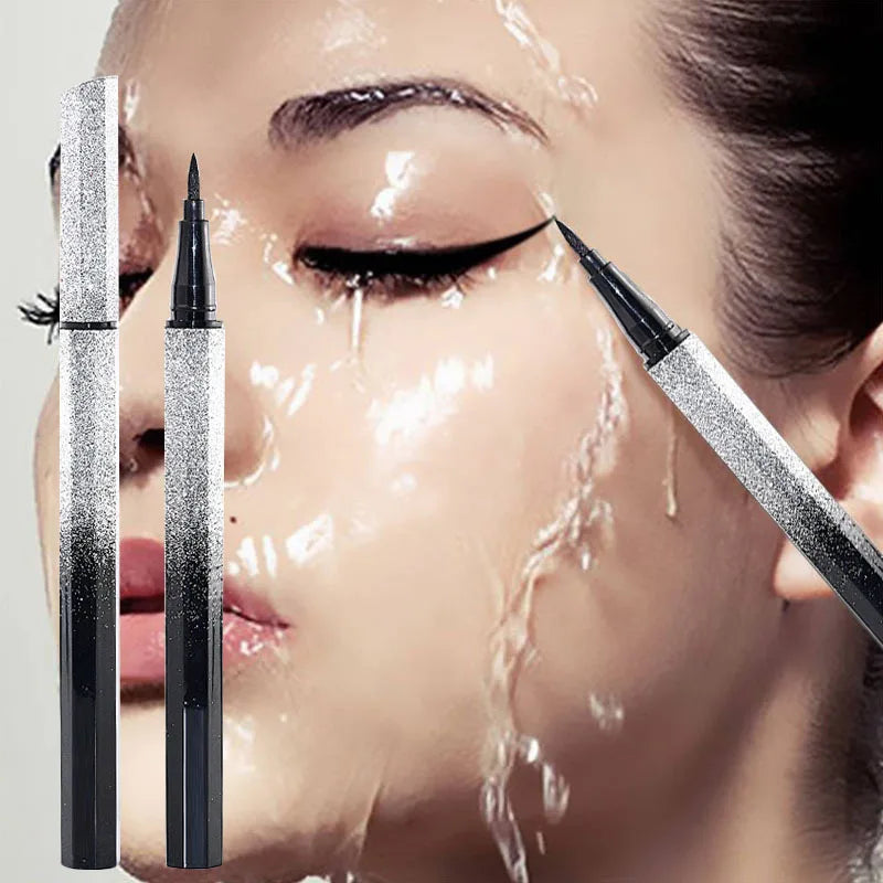 Delineador de ojos líquido negro para mujer, lápiz delineador de ojos resistente al agua de larga duración, herramientas cosméticas de maquillaje bonitas, 1 ud.