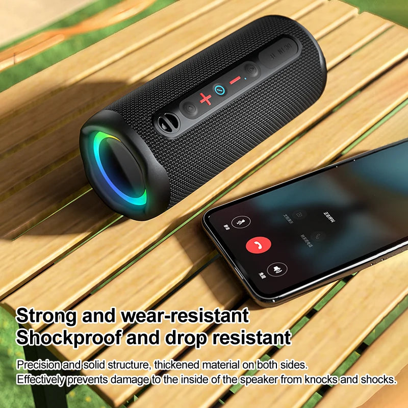 Original OEM Factory EBS-613 16W High Quality Portable Outdoor Subwoofer Speaker BT5.3 Super Bass Wireless RGB Bluetooth Speaker
