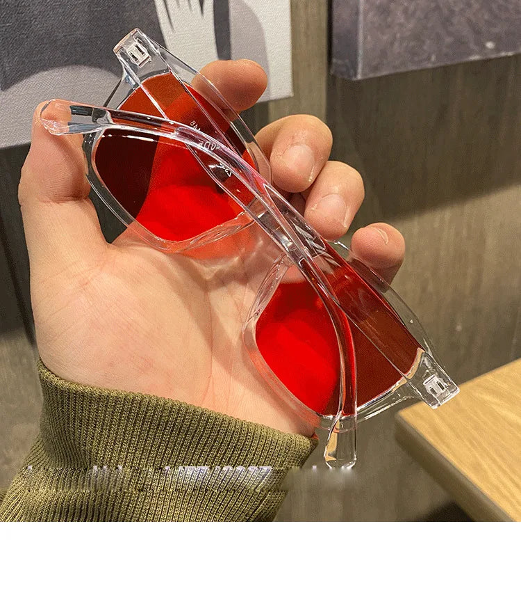 Gafas de sol cuadradas de la marca RMM, de alta calidad, con diseño de polígono, a la moda, para hombre, estilo hip hop, retro, para mujer
