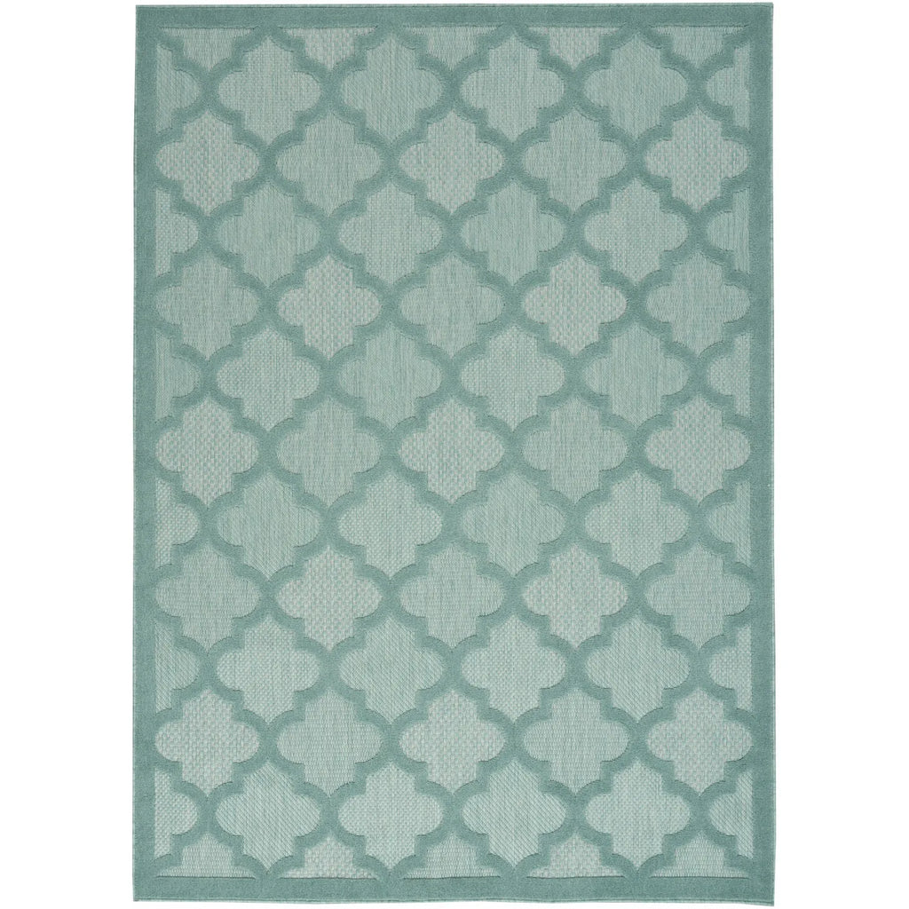 HMS 4' X 6' Aqua Indoor/Outdoor Area Rug