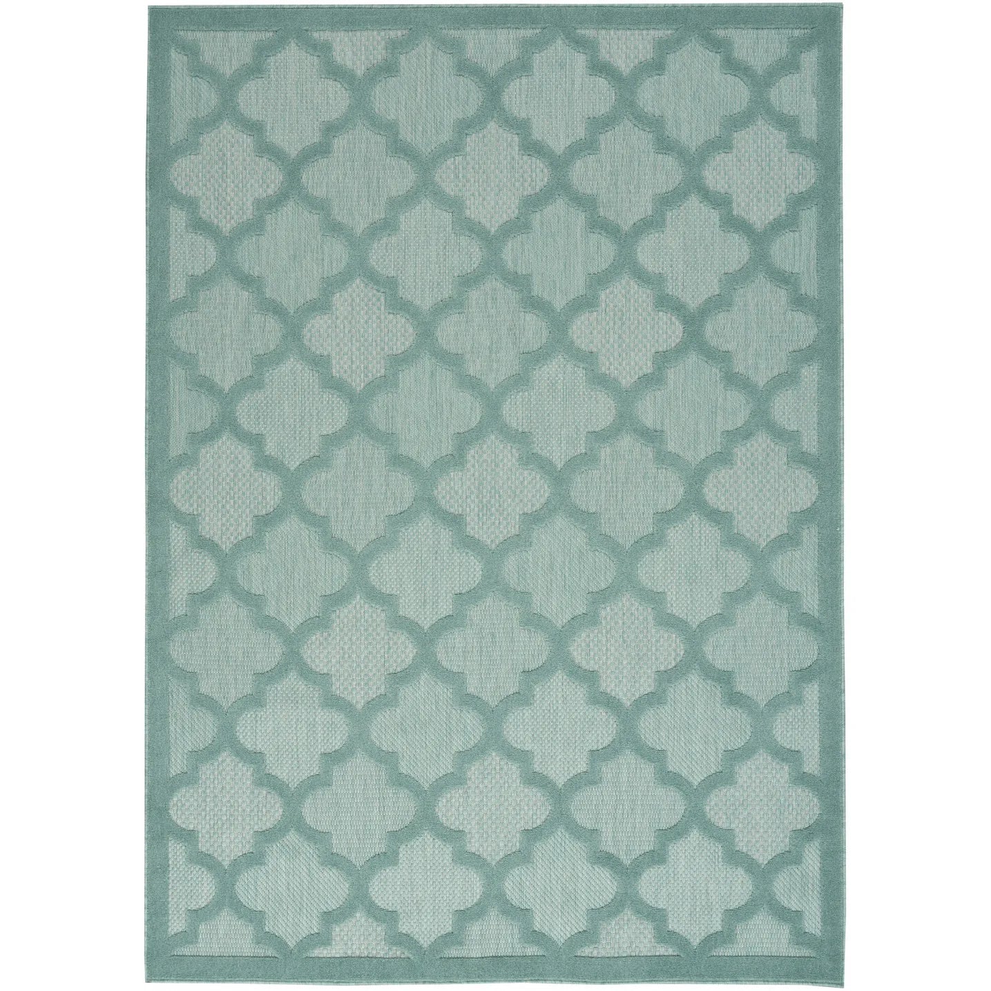 HMS 4' X 6' Aqua Indoor/Outdoor Area Rug