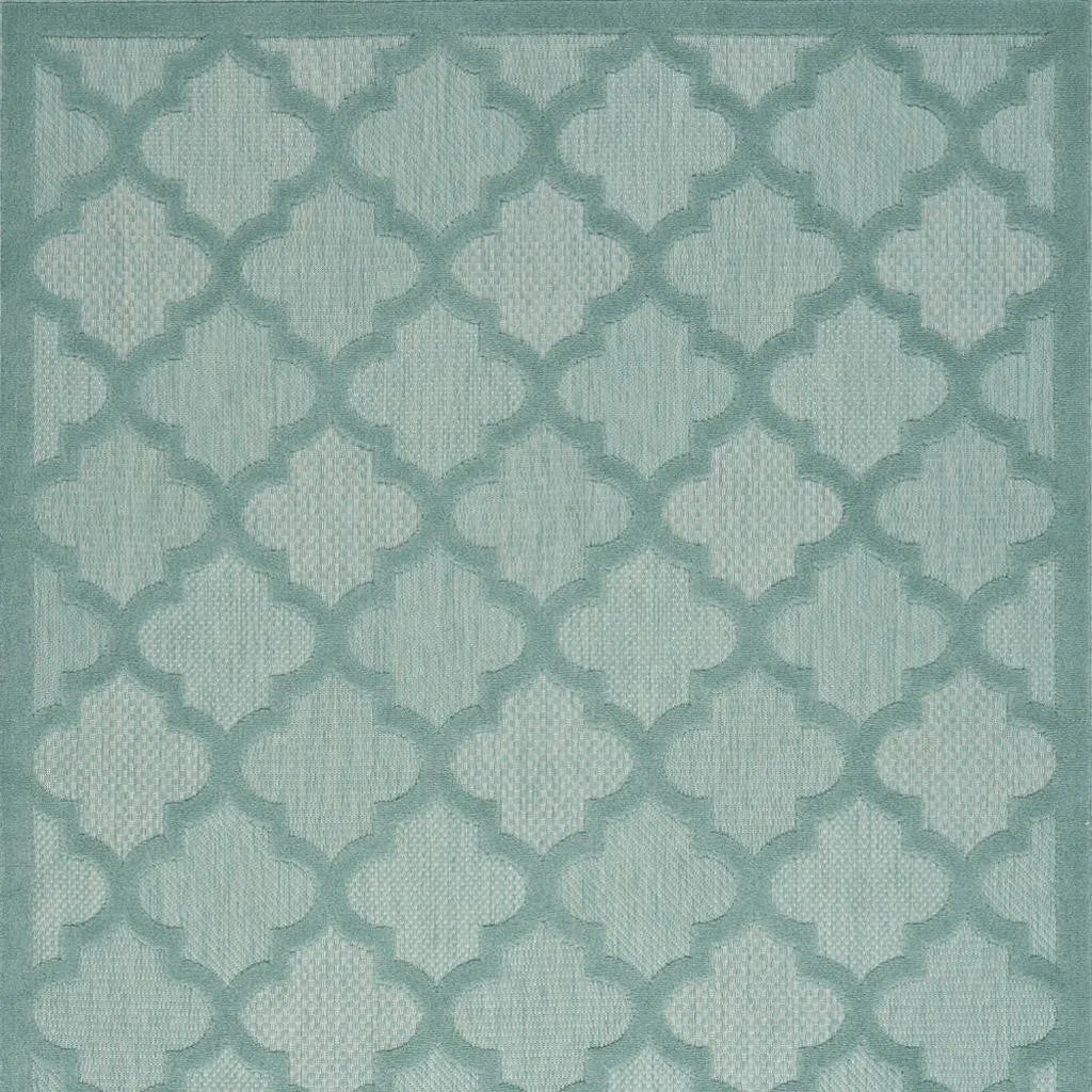 HMS 4' X 6' Aqua Indoor/Outdoor Area Rug