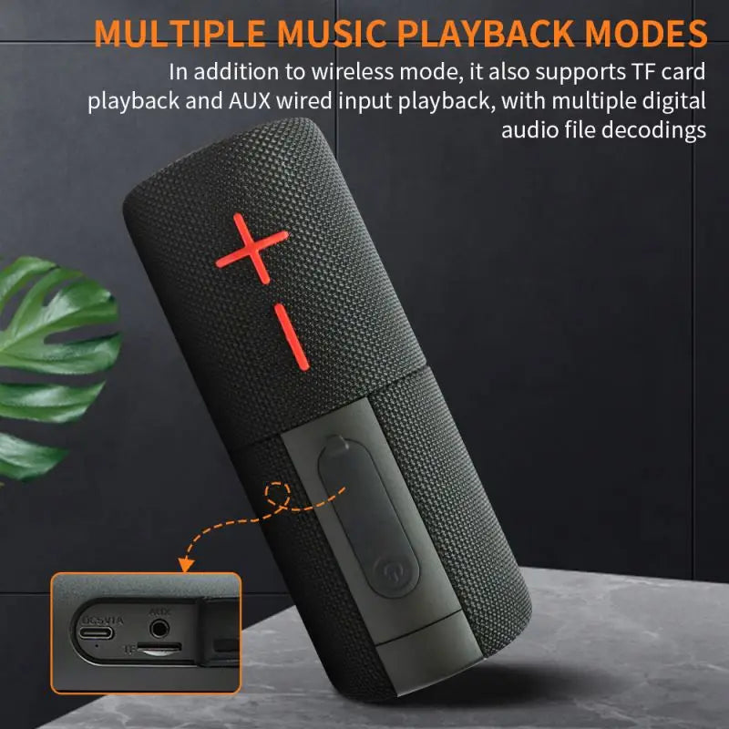 S1M1 Detachable Magnetic BT5.3 Speaker 3D Stereo Bass Portable Speaker IPX6 Waterproof TWS Boombox Colorful Lights Dual Speaker