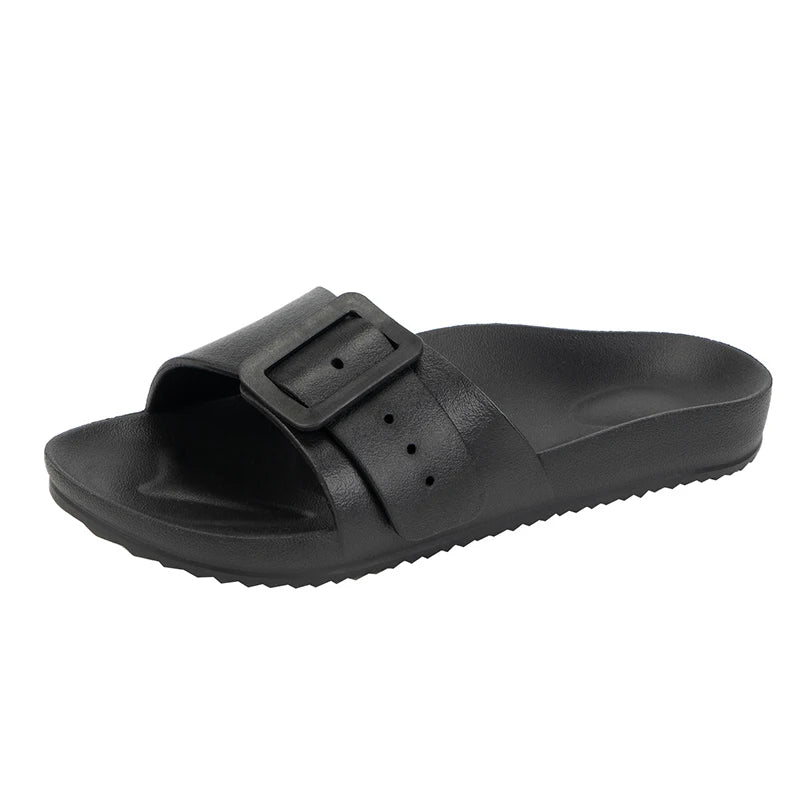 New Outing slippers for Women New Styles 2025 Low Price Big Size 43 Buckle Design Young Slide Sandals for Girls Brand Famous Oem
