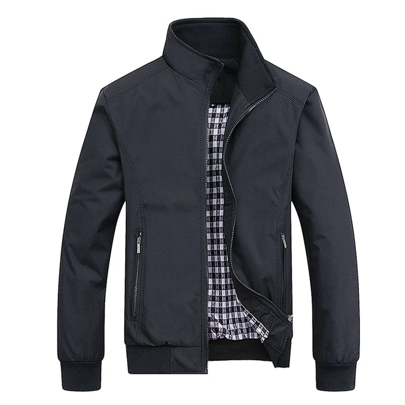 2025 primavera otoño Casual sólido moda chaqueta Bomber delgada hombres abrigo nueva llegada chaquetas de béisbol chaqueta de hombre M-6XL 8XL Top