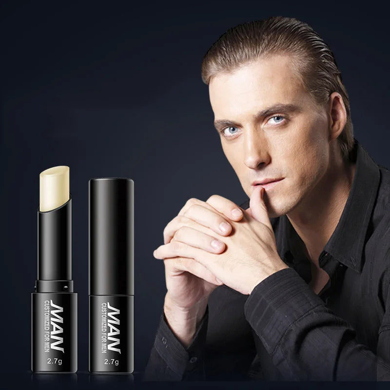Bálsamo labial para hombre, hidratación de humedad de larga duración, aclara las líneas de los labios, lápiz labial antiseco, cosméticos para hombres, productos para el cuidado de la piel