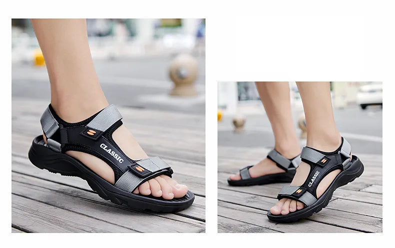 Sandalias de alta calidad, sandalias de playa para hombre, zapatos informales cómodos, sandalias ligeras de verano de talla grande para hombre, cómodas sandalias romanas