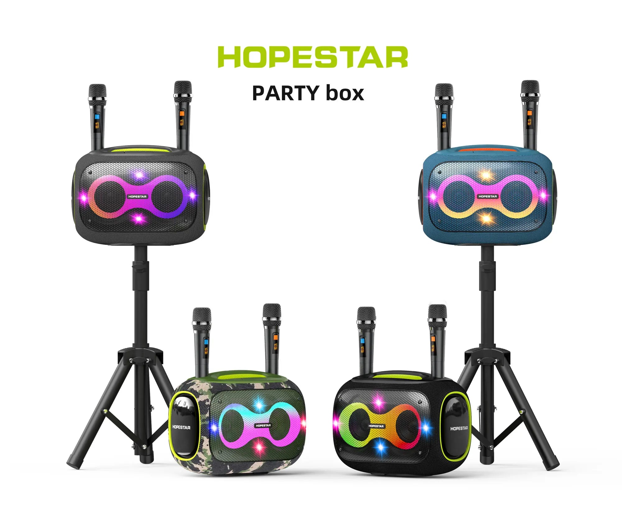 HOPESTAR Partybox 120W Wireless Portable Stereo Audio System Waterproof Home Karaoke Subwoofer Caixa De Som Speakers