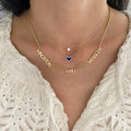 Custom 3 Name Necklace — Stainless Steel 3-Layer Butterfly Pendant Necklace