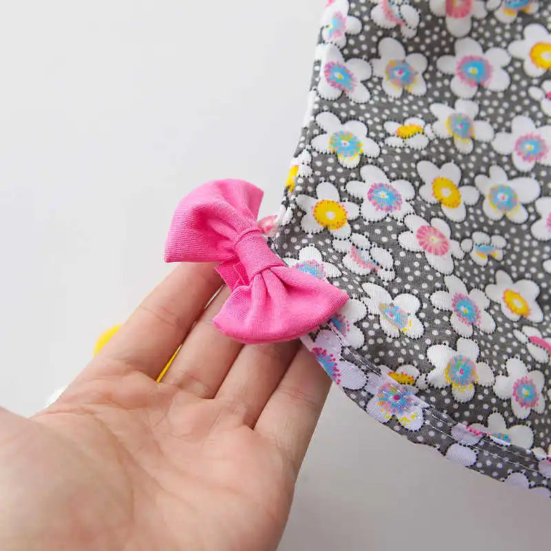Nueva moda de verano, ropa para niñas, chaleco bonito de dibujos animados, pantalones cortos, 2 unids/set, traje deportivo para niños, trajes, chándales para niños