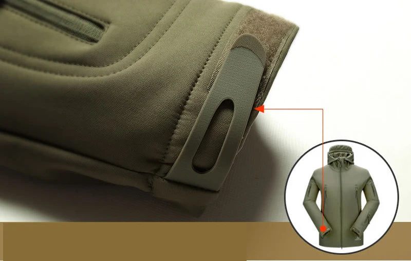 Chaqueta de Piel de Tiburón a la Moda 2024, Chaqueta Táctica Impermeable y Cortavientos para Hombre, Chaqueta con Capucha