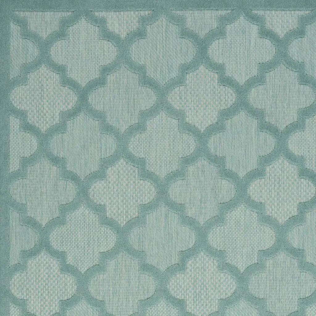 HMS 4' X 6' Aqua Indoor/Outdoor Area Rug