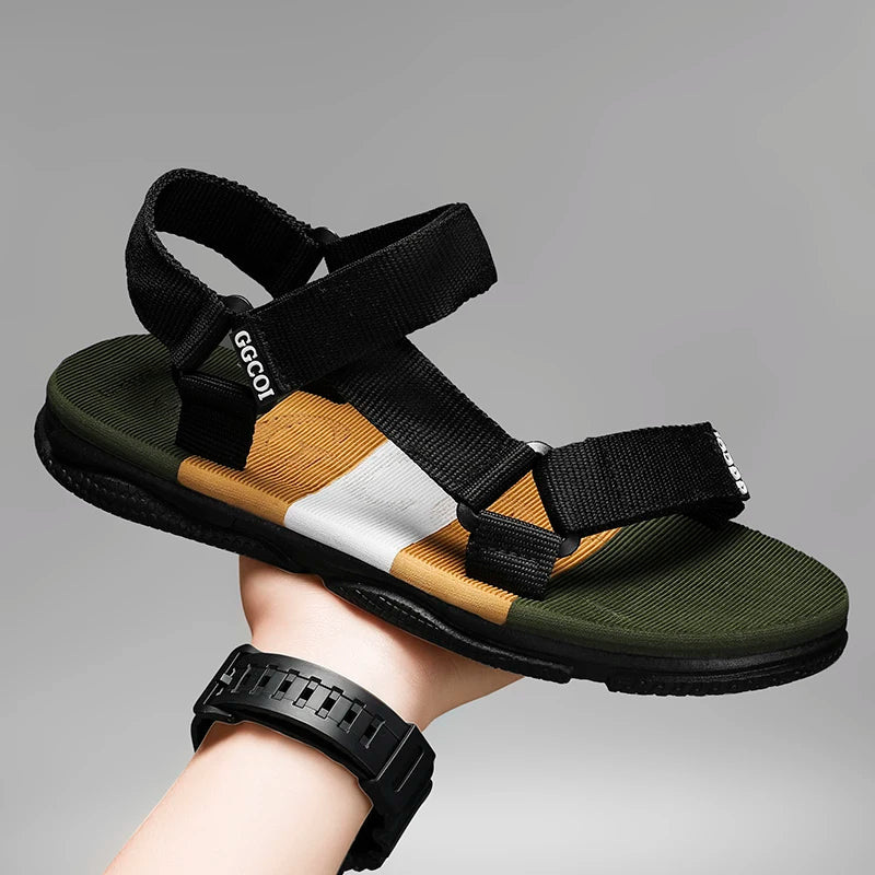 Non-slip Home Men House Slippers Sandals Shoes Beach Green Slippers Mens Outdoor Cushioned EVA Sole Green Slippers