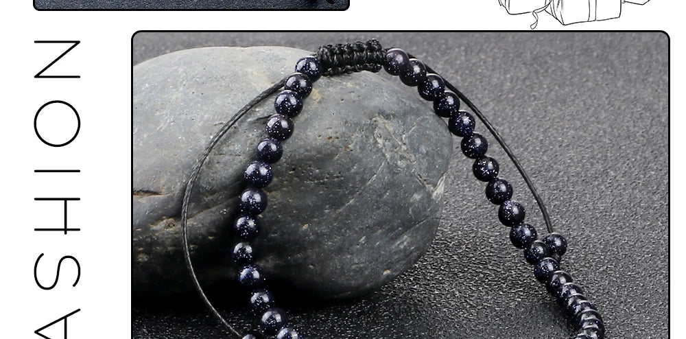 Pulsera ajustable de cuentas de Chakra de 4mm, Mini ágatas de piedra Natural, pulseras y brazaletes con cuentas de ojo de tigre de Lava, joyería de regalo para hombres y mujeres