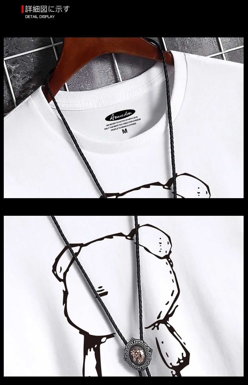 Camiseta para hombre, ropa nueva de Fitness, camiseta blanca de Anime con cuello redondo para hombre, S-6XL de gran tamaño, camisetas góticas Punk 2022