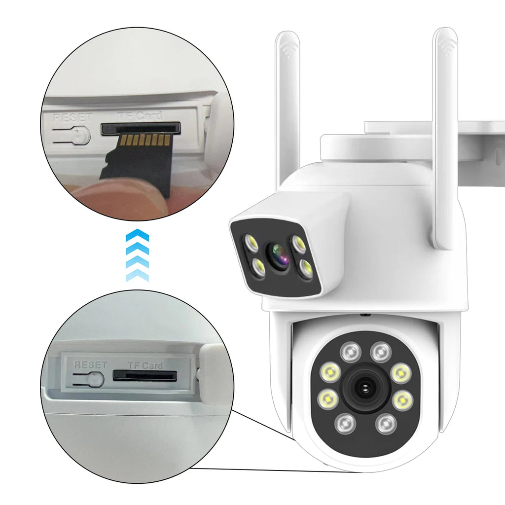 4MP Ptz Camera 360 Degree Fixed Lens IP Network Camera Color Night Vision Human Detection Eseecloud App