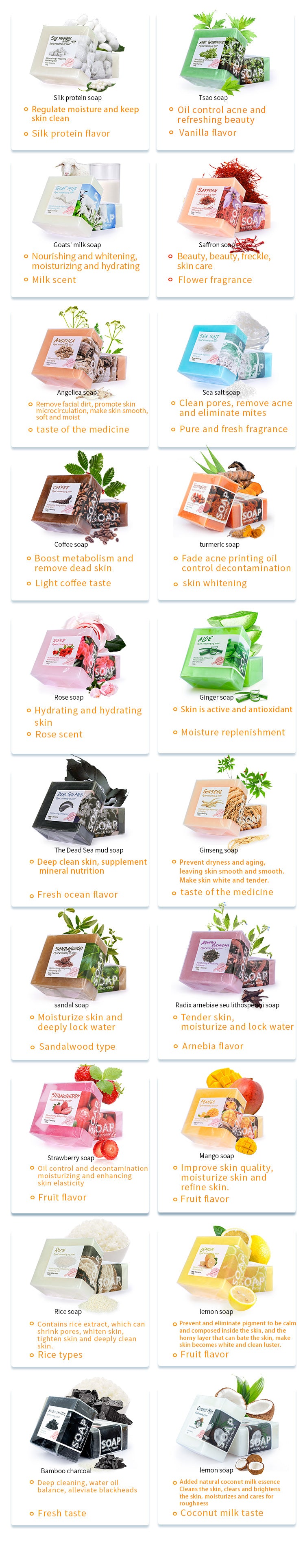 Jabón de cúrcuma de 100g con leche de cabra y proteínas de seda, jabón de Aloe, jengibre, sal marina Natural, aceite esencial, jabón de limón