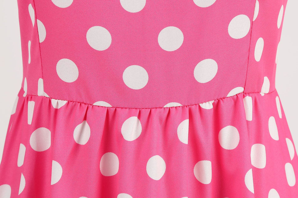 Elegante Vestido de Mujer con Estampado de Puntos, Estilo Hepburn de los Años 50 y 60, Vestido Vintage Sexy con Cuello Halter, Estilo Rockabilly Retro para Fiesta u Oficina, Vestido Pinup 2026