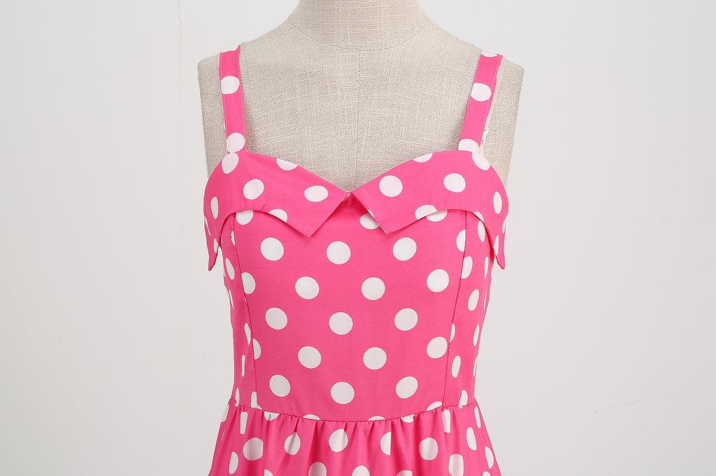 Elegante Vestido de Mujer con Estampado de Puntos, Estilo Hepburn de los Años 50 y 60, Vestido Vintage Sexy con Cuello Halter, Estilo Rockabilly Retro para Fiesta u Oficina, Vestido Pinup 2026