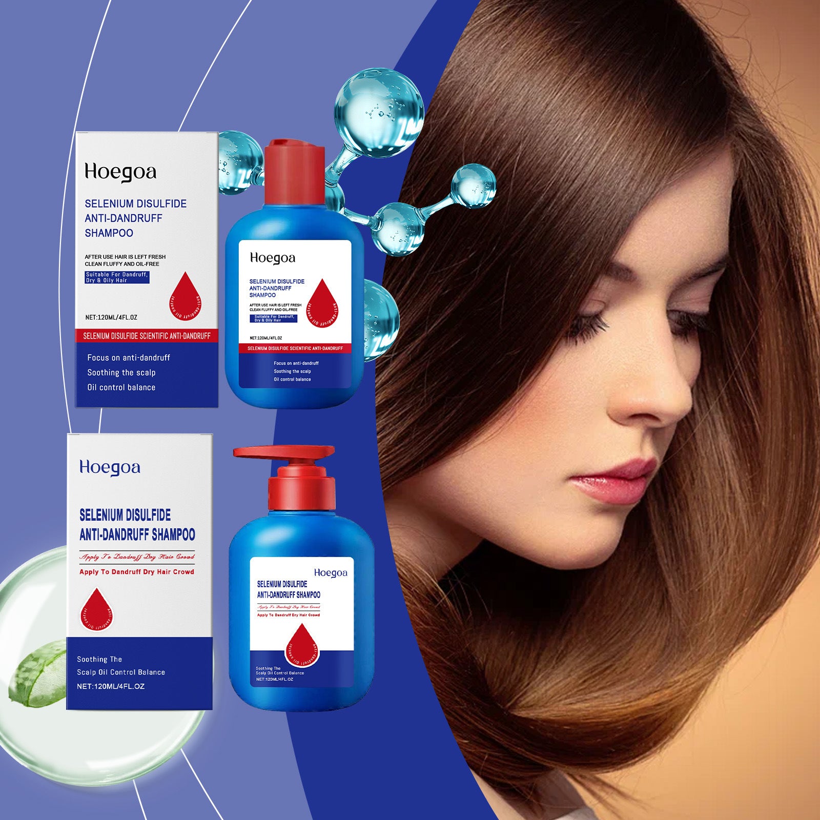 Champú de Sulfuro de Selenio para Control de Grasa, Elimina la Caspa, Refrescante, Limpieza Profunda, Nutre, Suaviza, Hidrata y Cuida el Cabello