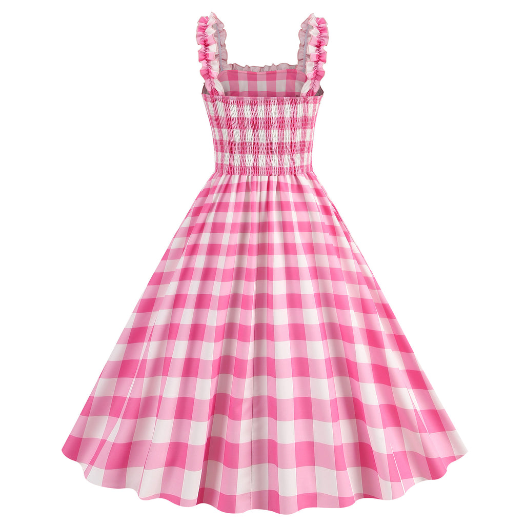 Elegante Vestido de Mujer con Estampado de Puntos, Estilo Hepburn de los Años 50 y 60, Vestido Vintage Sexy con Cuello Halter, Estilo Rockabilly Retro para Fiesta u Oficina, Vestido Pinup 2026
