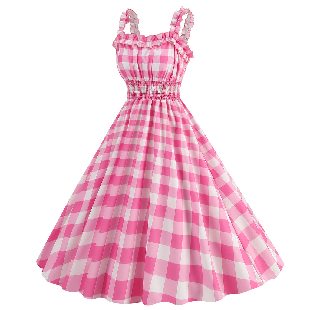 Elegante Vestido de Mujer con Estampado de Puntos, Estilo Hepburn de los Años 50 y 60, Vestido Vintage Sexy con Cuello Halter, Estilo Rockabilly Retro para Fiesta u Oficina, Vestido Pinup 2026