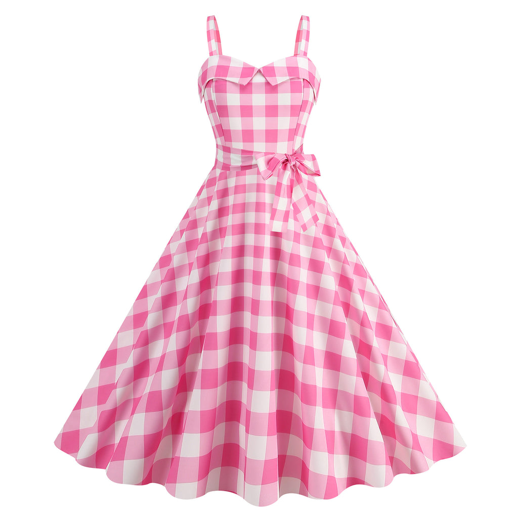 Elegante Vestido de Mujer con Estampado de Puntos, Estilo Hepburn de los Años 50 y 60, Vestido Vintage Sexy con Cuello Halter, Estilo Rockabilly Retro para Fiesta u Oficina, Vestido Pinup 2026