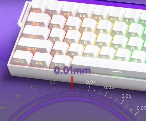 Teclado Veekos Shine60 60% AGRB con Lightbox rt0.01 mm interruptor magnético 8K tipo C con cable e-sports Gaming Teclado mecánico