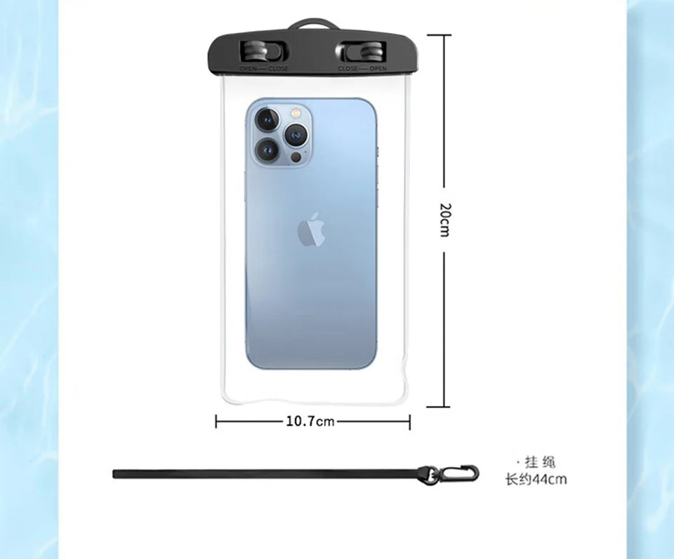 Funda impermeable para teléfono, bolsa protectora Universal para teléfono subacuático, funda protectora para iPhone 11 12 13 14 15 16 Pro