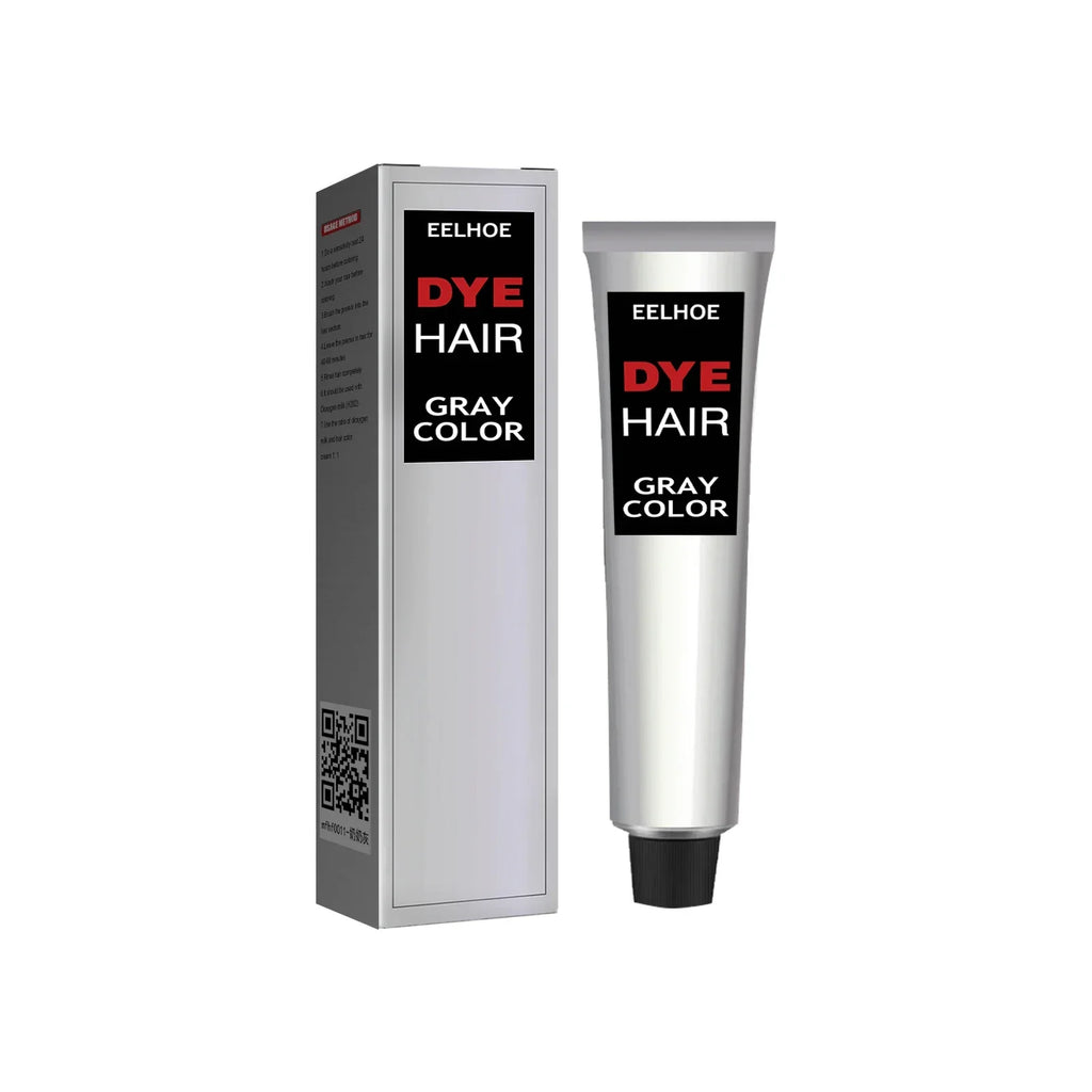 Tinte para el cabello gris plateado semipermanente, crema de tinte para el cabello Natural. Tratamiento lavable, tinte para sujetar todo el día, peinado DIY para fiesta, Cosplay