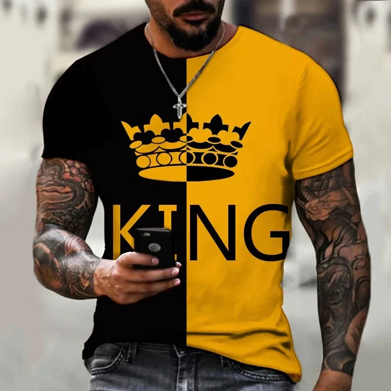 Camiseta de gran tamaño para hombre, pantalón corto informal de manga Hip Hop con estampado de cara sonriente, camiseta de talla grande, Jersey, camiseta para hombre 2024