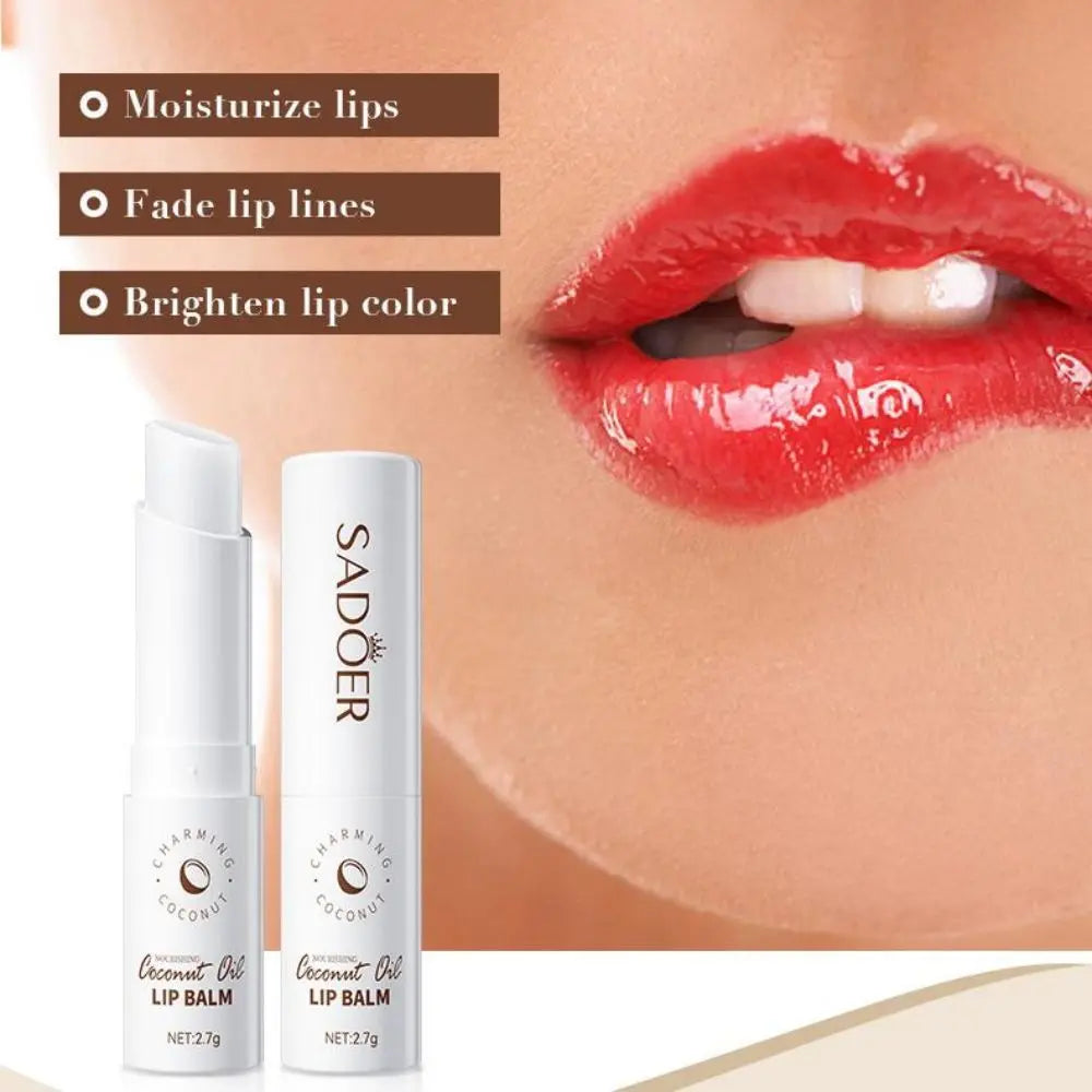 Bálsamo labial de coco - Nutrimento y humedad duraderos para hombres y mujeres - Bálsamo labial para el cuidado diario