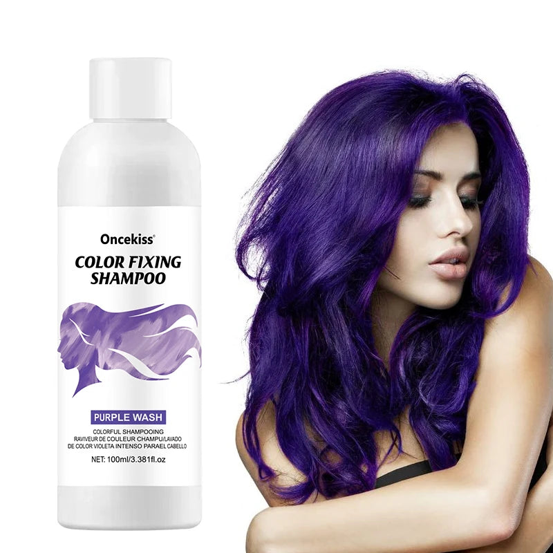 Champú semipermanente para teñir el cabello, champú invisible que protege y fijar el color, color instantáneo del cabello, brillo duradero, cuidado del cabello