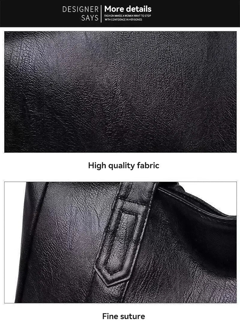 Bolso de mano vintage de gran capacidad, bolso de hombro vegano retro, bolso casual de mujer para ir al trabajo