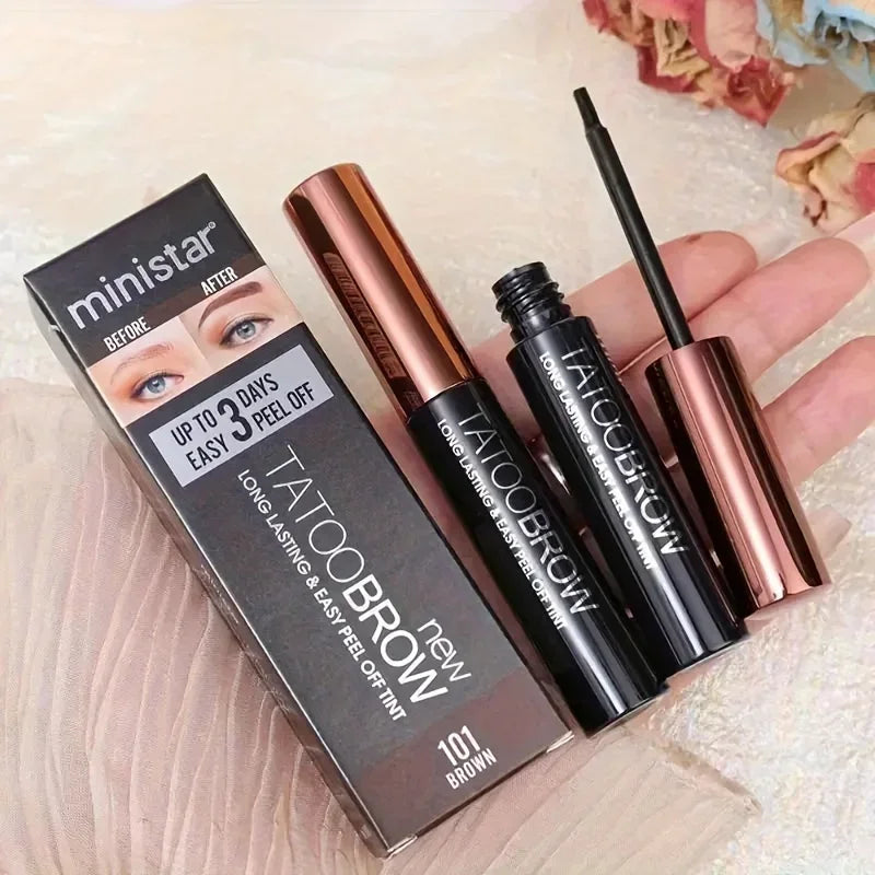1 tinte de Gel para cejas despegable para tatuajes, tinte semipermanente para cejas, resistente al agua, a prueba de transferencia, para cejas de aspecto más completas y definidas